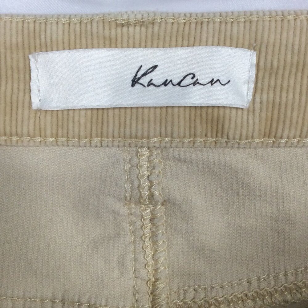 KanCan Lupe‎ High Rise Corduroy Pants Jeans Womens 9/28 Beige Ankle Crop - Picture 11 of 12